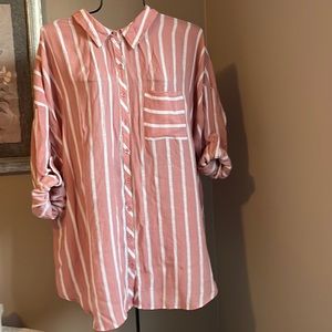 Torrid Size 3 and White Striped Blouse